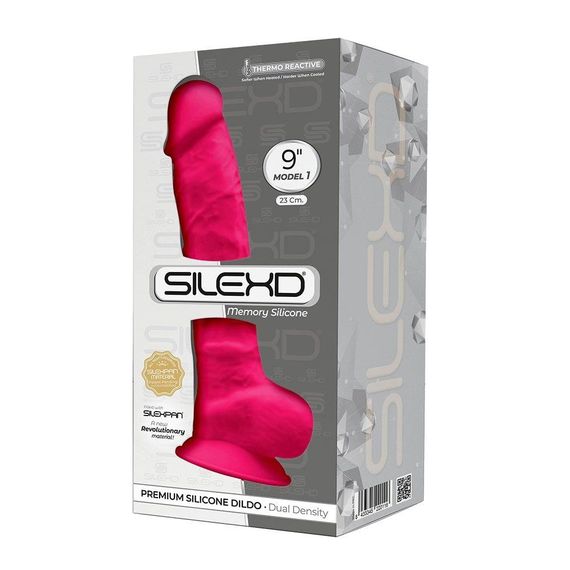 Фаллоимитатор SilexD Tomas Pink (MODEL 1 size 9in), двухслойный, силикон+Silexpan, диаметр 4,9см Sex Aura | Зображення 3