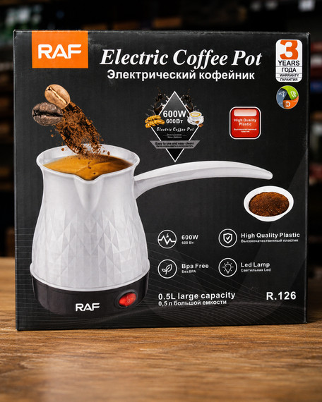 Турка электрическая 600Вт Electric Coffee Pot RAF R.126 / Дорожная турка RAF от 220В | Зображення 3
