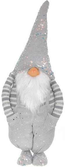 М'яка іграшка «Гном» 63см, срібло з паєтками