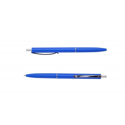 Ручка шариковая Buromax автоматическая COLOR, L2U, 1 мм, синий корпус, синие чернила (BM.8239-02) - Топ