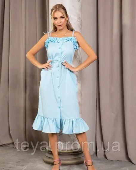 Плаття для жінок колір блакитний розмір L FI_000718