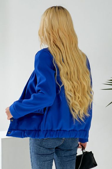 Бомбер женский искусственный кашемир, цвет электрик, 257R325 | Зображення 2