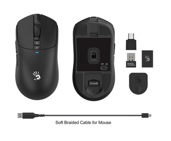 Миша ігрова бездротова Bloody R72 Pro (Black) | Зображення 8