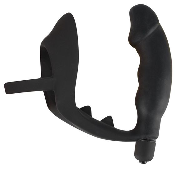 Ерекційне кільце з анальною пробкою - Black Velvets Ring & Vibro Plug Sex Aura | Зображення 4