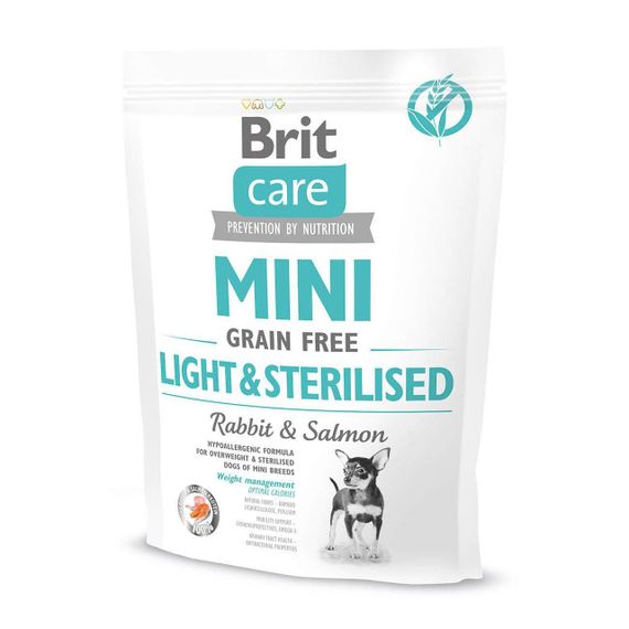 Brit Care GF Mini Light & Sterilised 0.4 кг сухий корм для стерилізованих собак мініатюрних порід