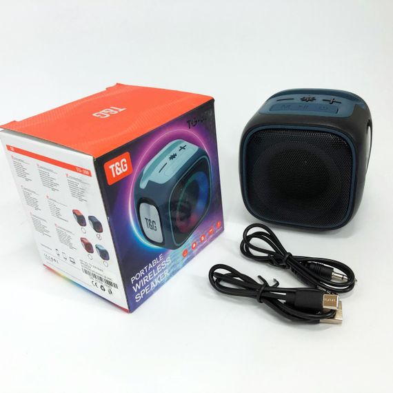 Портативна Bluetooth колонка TG359 7W з RGB підсвічуванням, гучна колонка для вечірки. Колір: чорний | Зображення 7