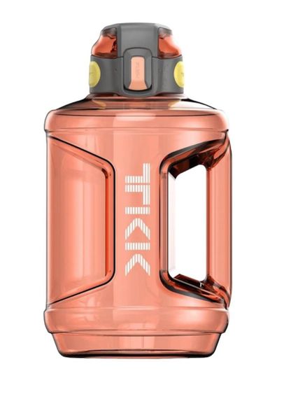 Спортивна пляшка TKK 2300 мл (2.3 л) — Теракотовий Tritan BPA-free, ударостійка еко-пляшка з ручкою та клапаном | Зображення 1