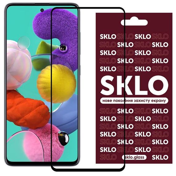 Захисне скло SKLO 3D для Samsung Galaxy A57 5G Чорний