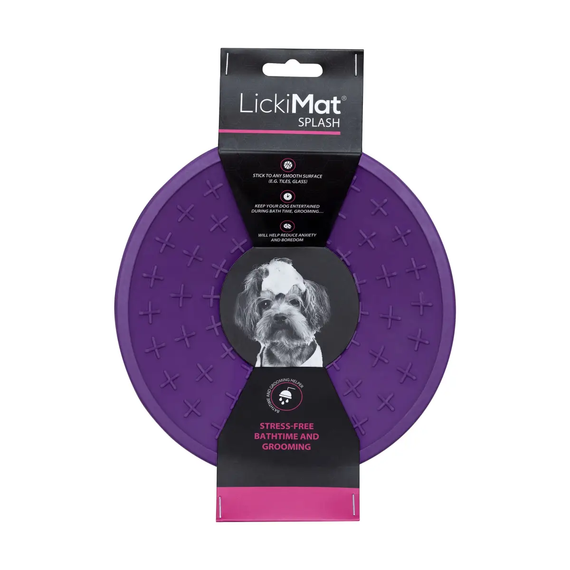 LickiMat DOG SPLASH PURPLE / Килимок для повільного харчування фіолетовий