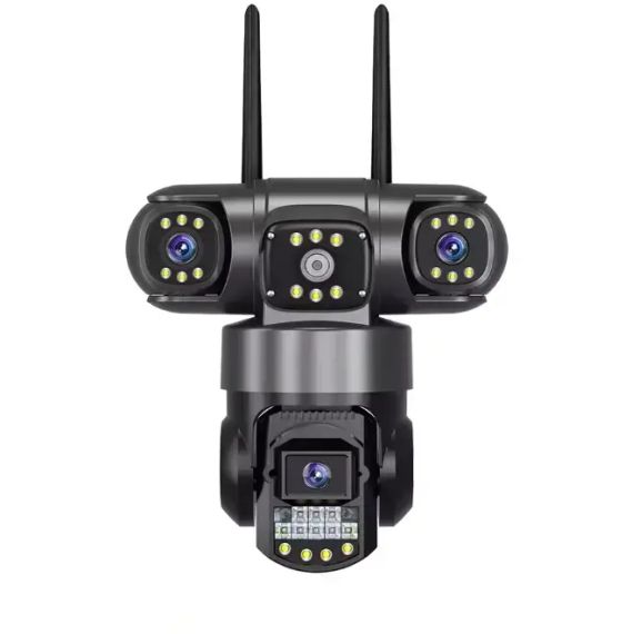 Вулична поворотна Wi-Fi IP-камера відеоспостереження EVKVO SC28 V380 Pro | 3 Лінзи | 16MP