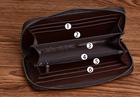 Гаманець клатч жіночий шкіряний стильний на блискавці | Зображення 3