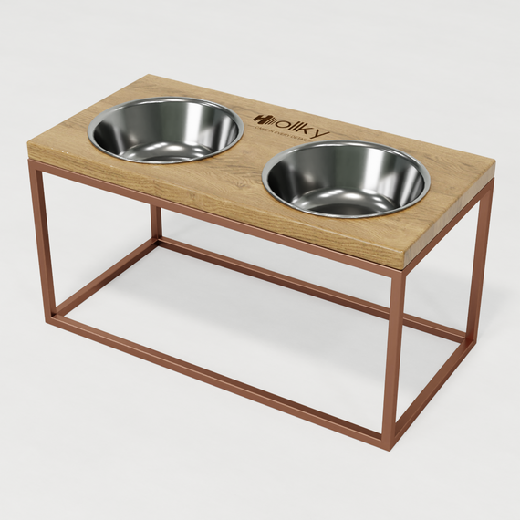 Миски на подставке для средних и больших собак Hollky Base L (2 × 0,95 л) BL-422120-GLNT