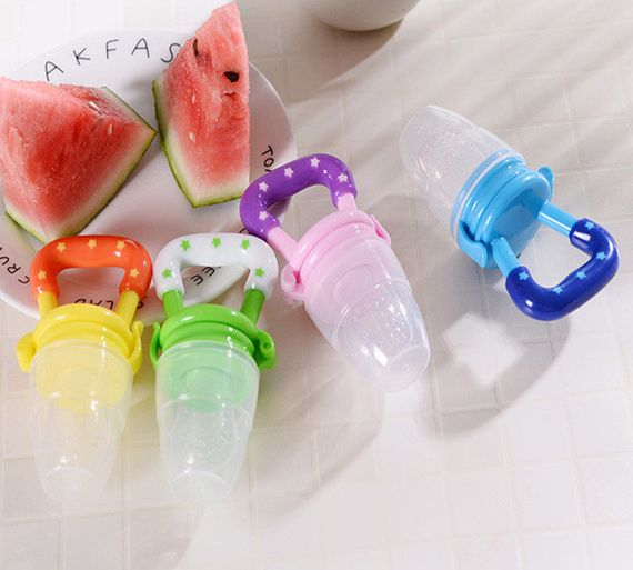 Ниблер с силиконовой сеточкой звёздочки Розовый с белым NIZ14/23 | Зображення 5