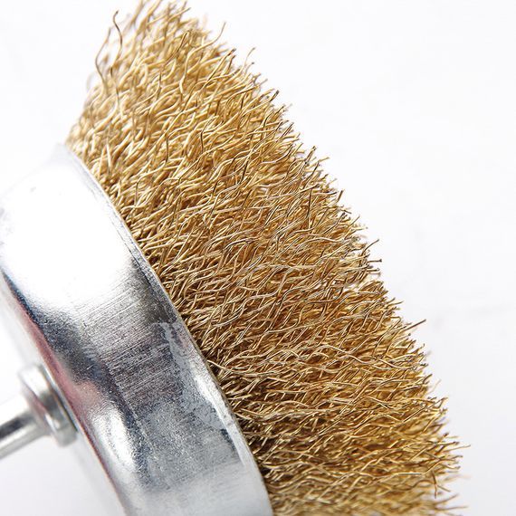 Щітка чаша латуновий дріт 75 мм (дриль) APRO 8304041