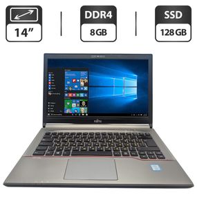 Ноутбук Fujitsu LifeBook E746 / 14" (1366x768) TN / Intel Core i5-6200U (2 (4) ядра по 2.3 - 2.8 GHz) / 8 GB DDR4 / 128 GB SSD / Intel HD Graphics 520 / WebCam б/у