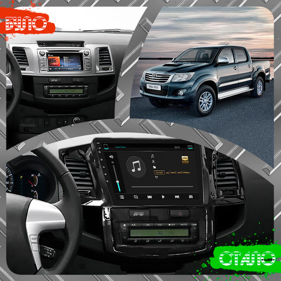 Штатная магнитола 9" Lesko для Toyota Hilux VII Рестайлинг 2011-2015  4/64Gb/ 4G/ Wi-Fi/ CarPlay Тойота | Зображення 2