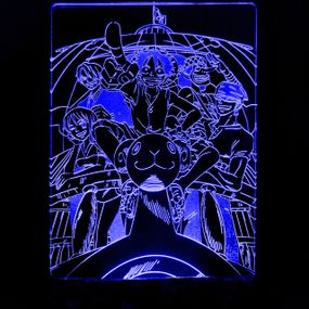 Акриловий світильник-нічник Манки Д. Луффи 2 (Monkey D. Luffy) синій tty-n000919