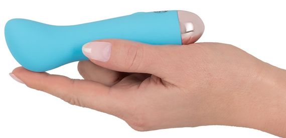 Синий мини вибромассажер Cuties Mini Vibrator с 7 различными вибрационными режимами sexstyle | Зображення 6