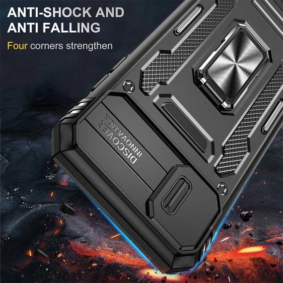 Ударостійкий чохол Camshield Army Ring для Apple iPhone X / XS (5.8") Чорний / Black | Зображення 6