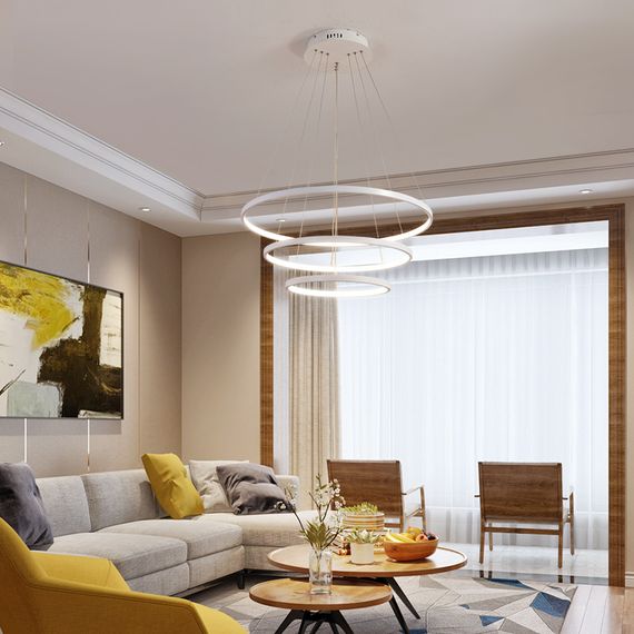Светильник потолочный подвесной светодиодный BR-923S/3 LED 100W WH | Зображення 9