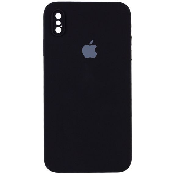 Чехол Silicone Case Square Full Camera Protective (AA) для Apple iPhone XS Max (6.5") Черный / Black