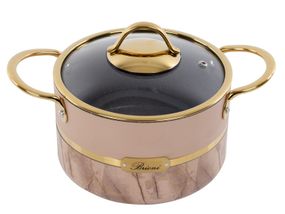 Кастрюля 2,1L антипригарная со стеклянной крышкой Biege