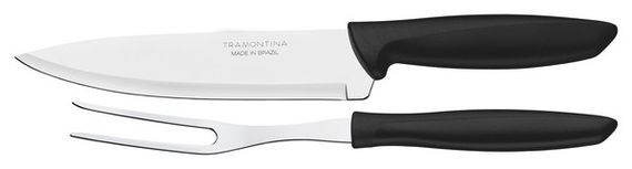Набор (нож поварской и вилка для мяса) Tramontina (Трамонтина) Plenus (23498/010)