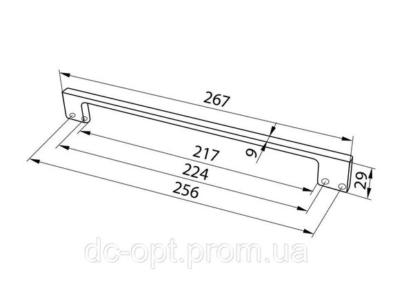 Ручка дуга мебельная D 705/224-256 WM Білий Матовий BIG ДС | Зображення 1
