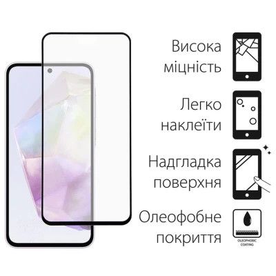 Чехол для мобильного телефона Dengos Kit for Samsung Galaxy A35 5G case + glass (Black) (DG-KM-56) | Зображення 2