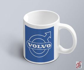 Чашка  з принтом авто логотип Volvo  (02010102022)