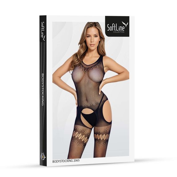 Бодістокінг - Bodystocking 2065, black - One Size | Зображення 2