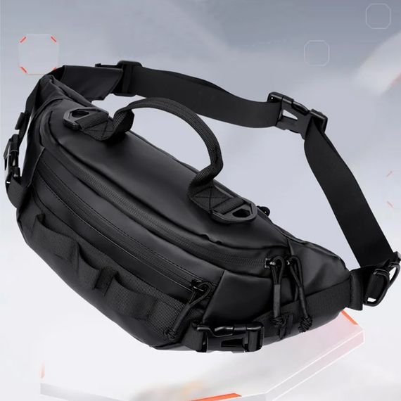 Елегантна чоловіча бананка на пояс, Бананка унісекс, Поясна сумка на дві кишені Сумки пояс SZ-42 | Зображення 2