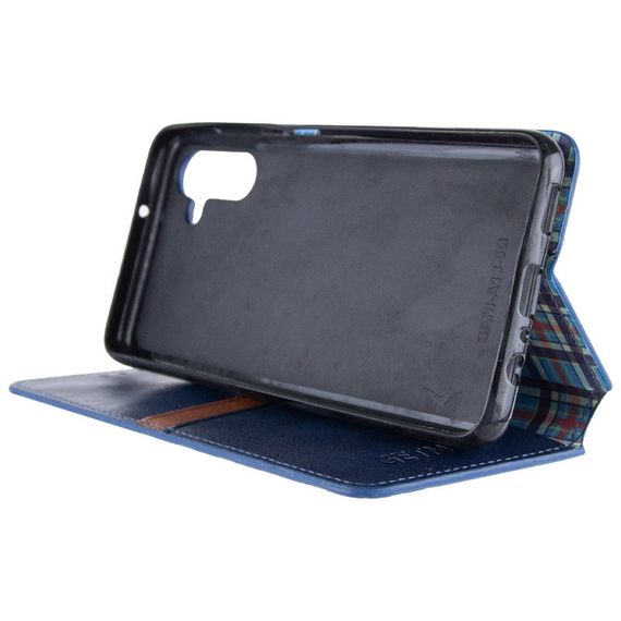 Кожаный чехол книжка GETMAN Cubic (PU) для Samsung Galaxy A14 4G/5G Штучна шкіра, Слот для візитки, Синій | Зображення 4