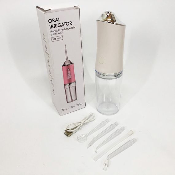 Іригатор для чищення зубів та порожнини рота Oral Irrigator з акумулятором та змінними насадками. Колір: білий UC-52 | Зображення 5