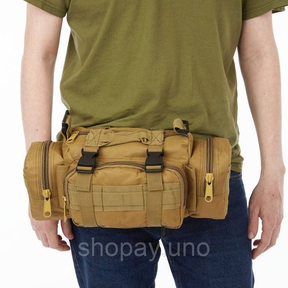 Сумка - подсумок тактическая поясная Tactical военная, сумка нагрудная с ремнем на плечо 5 литров кордура AF-31 | Зображення 9