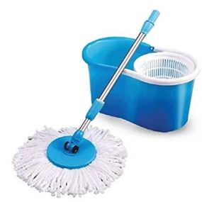 Универсальная швабра с отжимом-центрифугой и ведром Easy Mop Круглая Швабра. AQ-520 Цвет: синий