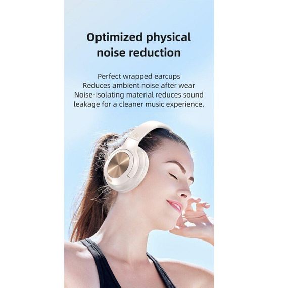 Бездротові навушники USAMS-YH21 Wireless Headphone-- YH Series BT5.3 beige | Зображення 2