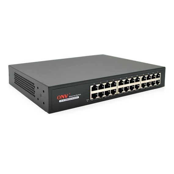 Коммутатор Ethernet ONV-H1024в металлическом корпусе, 24x100Мб портов