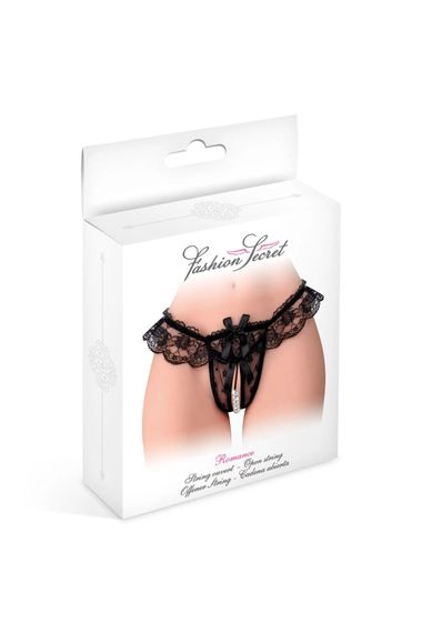 Трусики з перлинами Fashion Secret Romance White, Чорний, One Size | Зображення 2