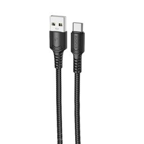 Дата кабель Borofone BX116 Certain USB to Type-C 3A (1m) Black