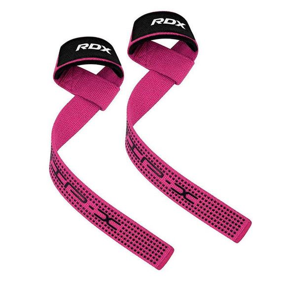 Лямки для тяги RDX S4 Gym Cotton Gel Straps Pink Plus | Зображення 1