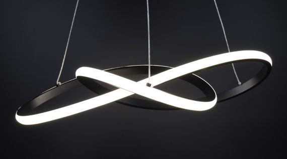 Люстра світлодіодна підвісна LED світильник для квартири на стелю лед 26980 Чорний 40-180х50х100 см. | Зображення 2