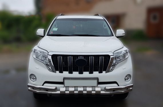 Передняя защита F3-31 (нерж) для Toyota Land Cruiser Prado 150 | Зображення 4