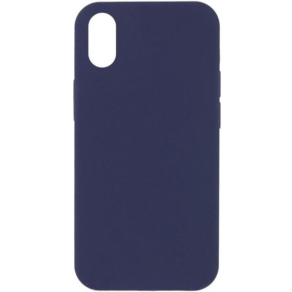 Чехол Silicone Case Full Protective (AA) NO LOGO для Apple iPhone XR (6.1") Темно-синий / Midnight blue