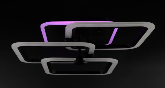 Люстра світлодіодна стельова LED світильник для квартири на стелю лед з пультом 25768 Чорний 13х45х53 см. | Зображення 5
