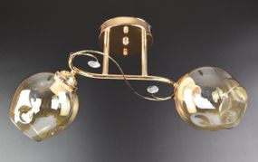 Люстра стельова на 2 лампочки 25852 Золото 23х48х18 см.