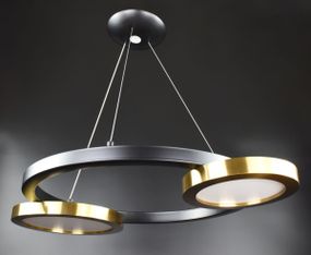 Люстра світлодіодна підвісна LED світильник для квартири на стелю лед 26747 Чорний 35-150х55х80 см.