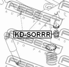 Відбійник амортизатора KIA SORENTO, FEBEST (KDSORRR) | Зображення 3