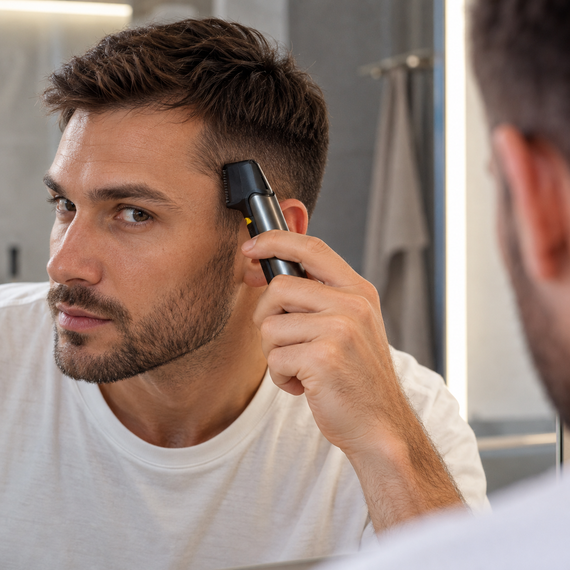 Тример Body Groomer S-035A / Тример для бороди та вусів / Чоловічий тример MicroTouch Titanium Trim | Зображення 2