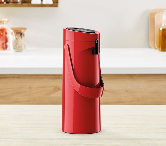 Термос Tefal Ponza Pump, 1.9л, пластик, скло, червоний (K3140314) | Зображення 9